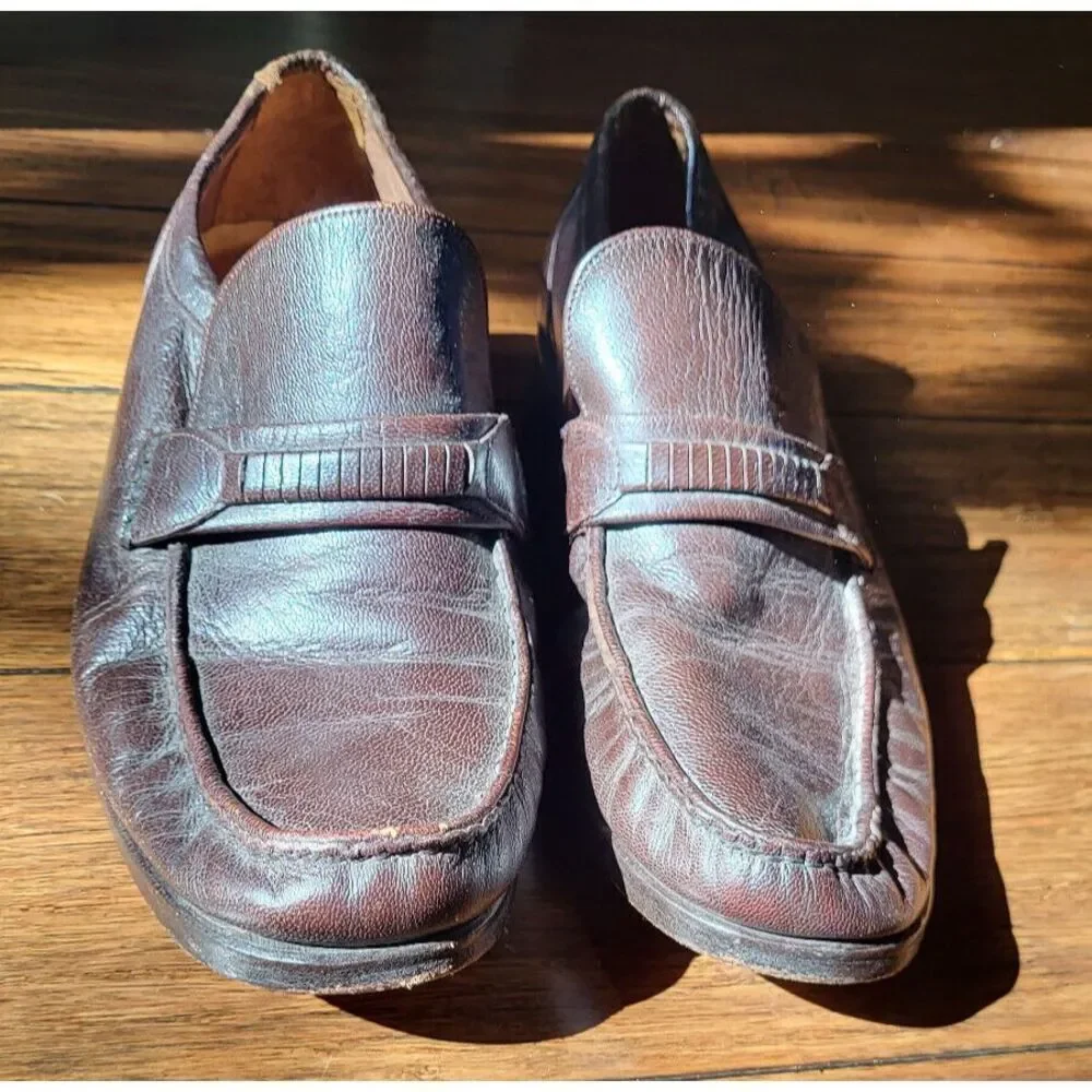Vintage Regal Men's Leather Dressy Loafers Oxblood Sz 8.5